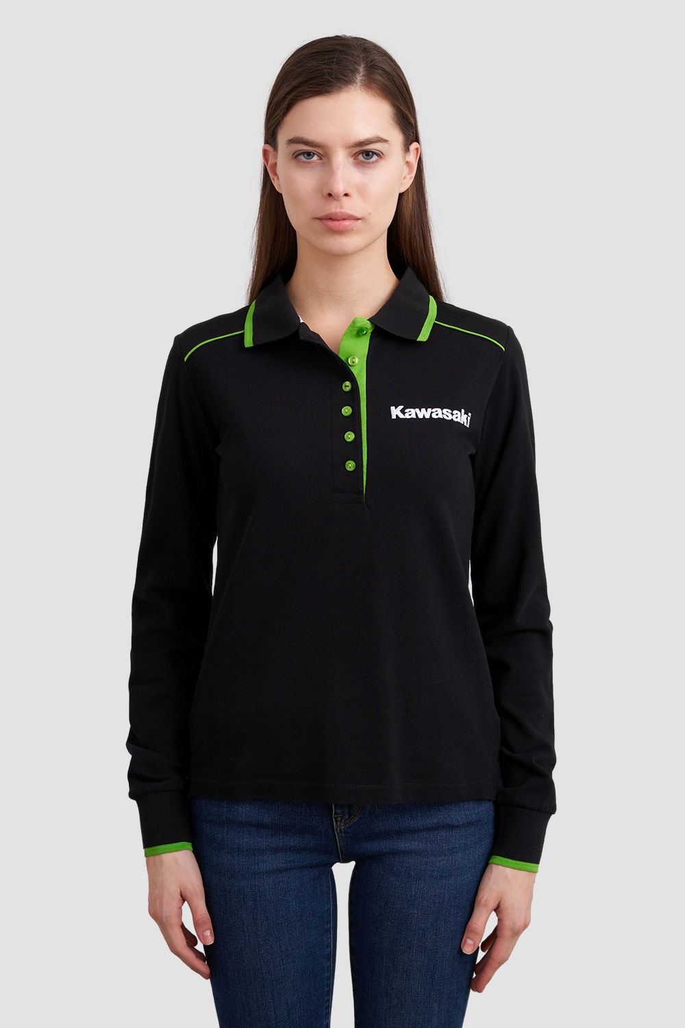 Рубашки поло<br>с длинным рукавом Kawasaki
