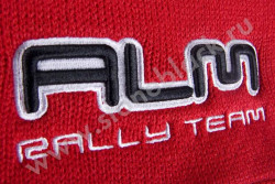 Вязаная шапка и шарф ALM Rally Team красная