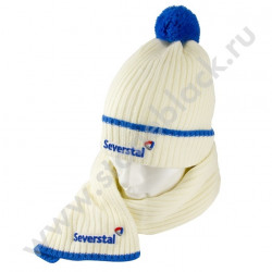 Вязаная шапка и шарф Severstal