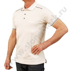 Рубашка поло SCANIA Basic белая (мужская)