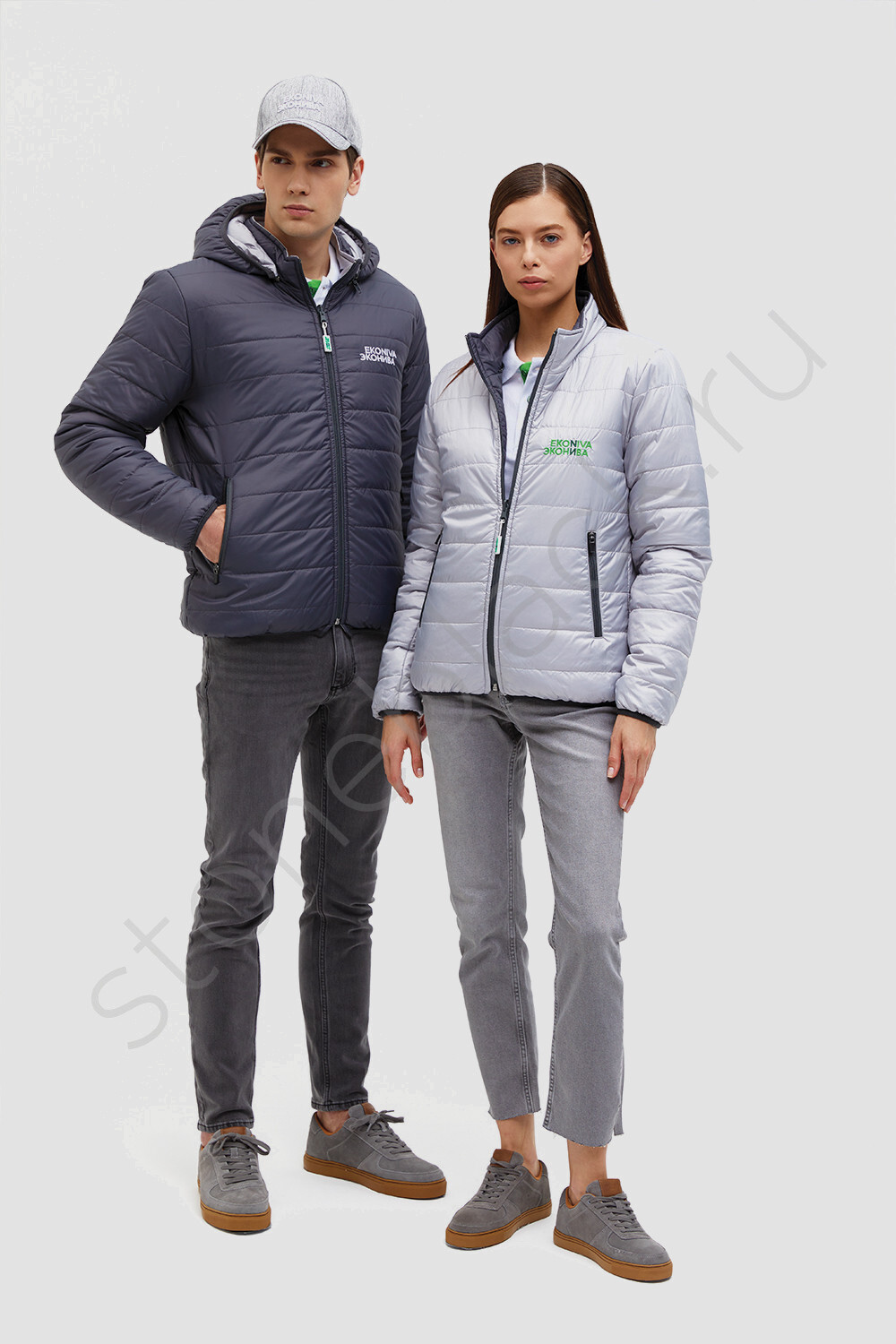 Пуховики двухсторонние Эконива