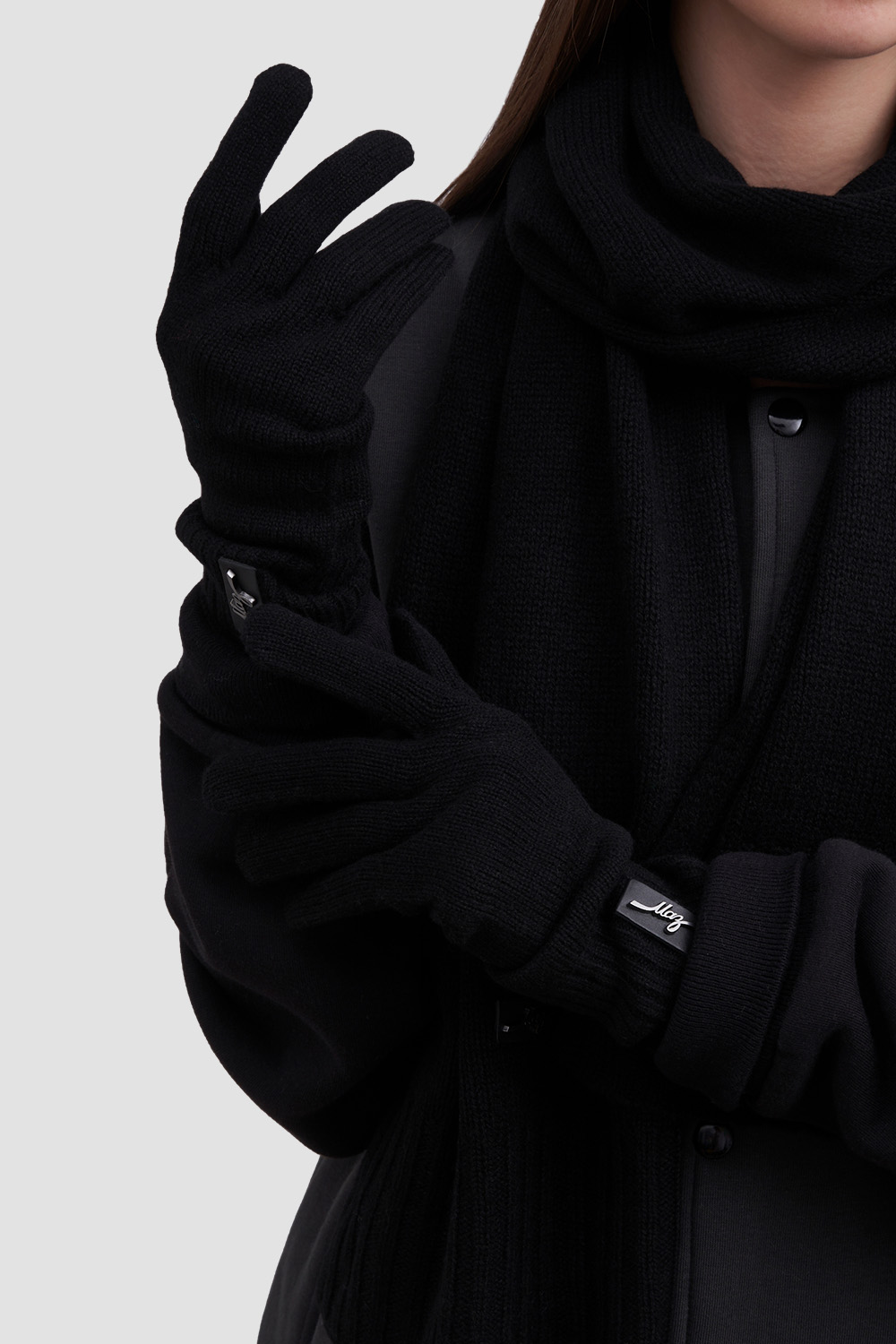 Вязаные перчатки<br>МАЗ 100% кашемир