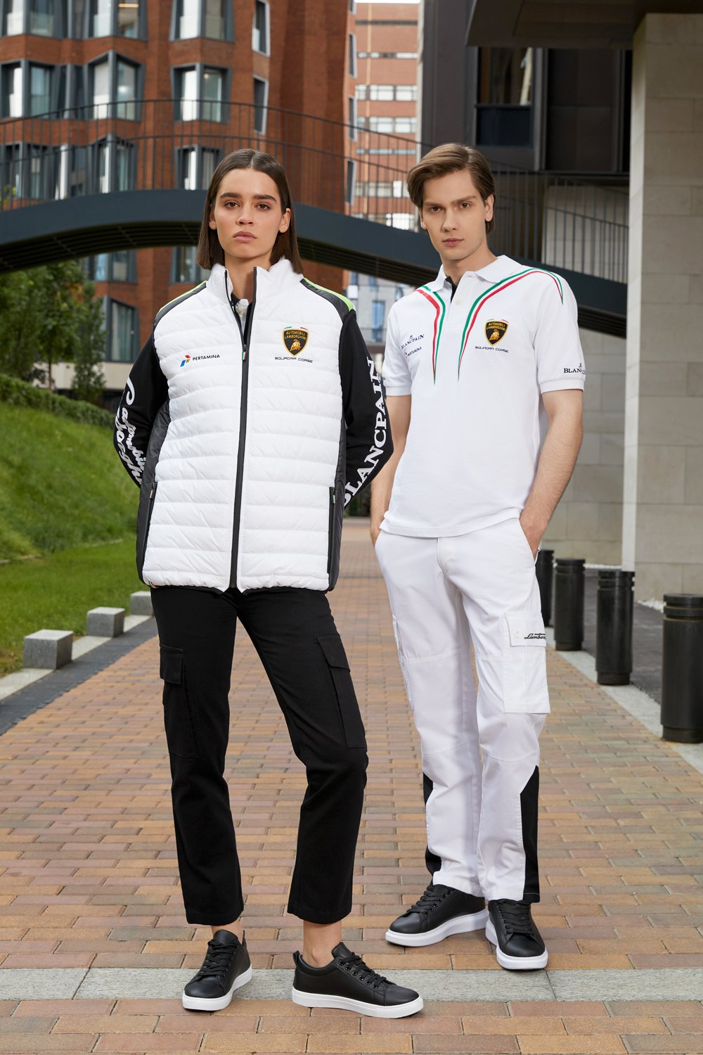 Рубашки поло<br>Lamborghini белые