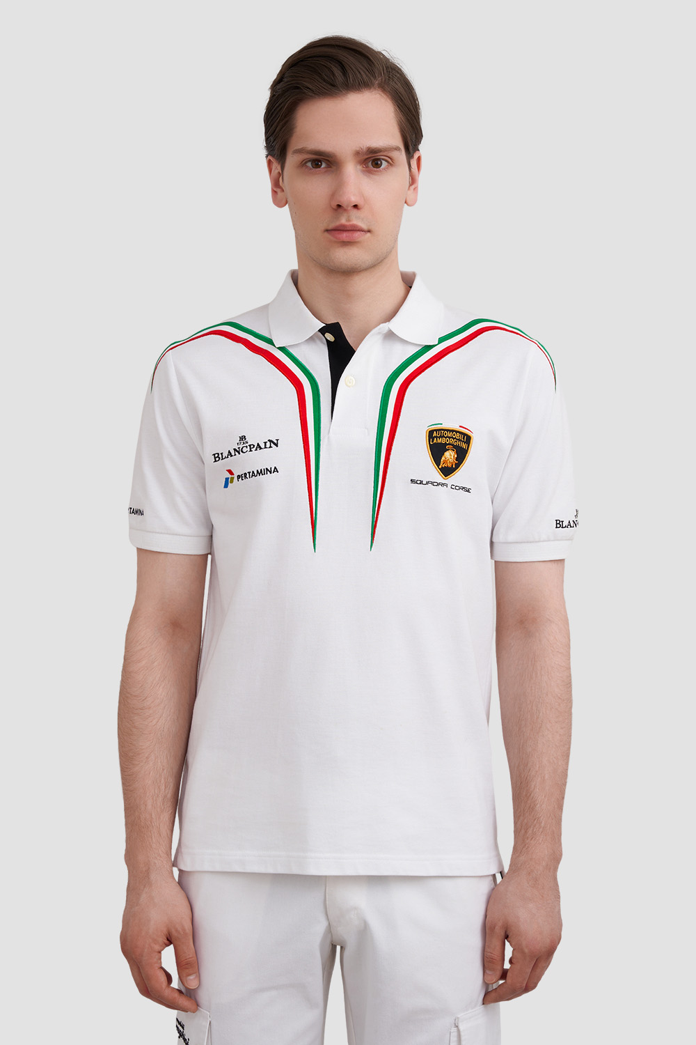 Рубашки поло<br>Lamborghini белые