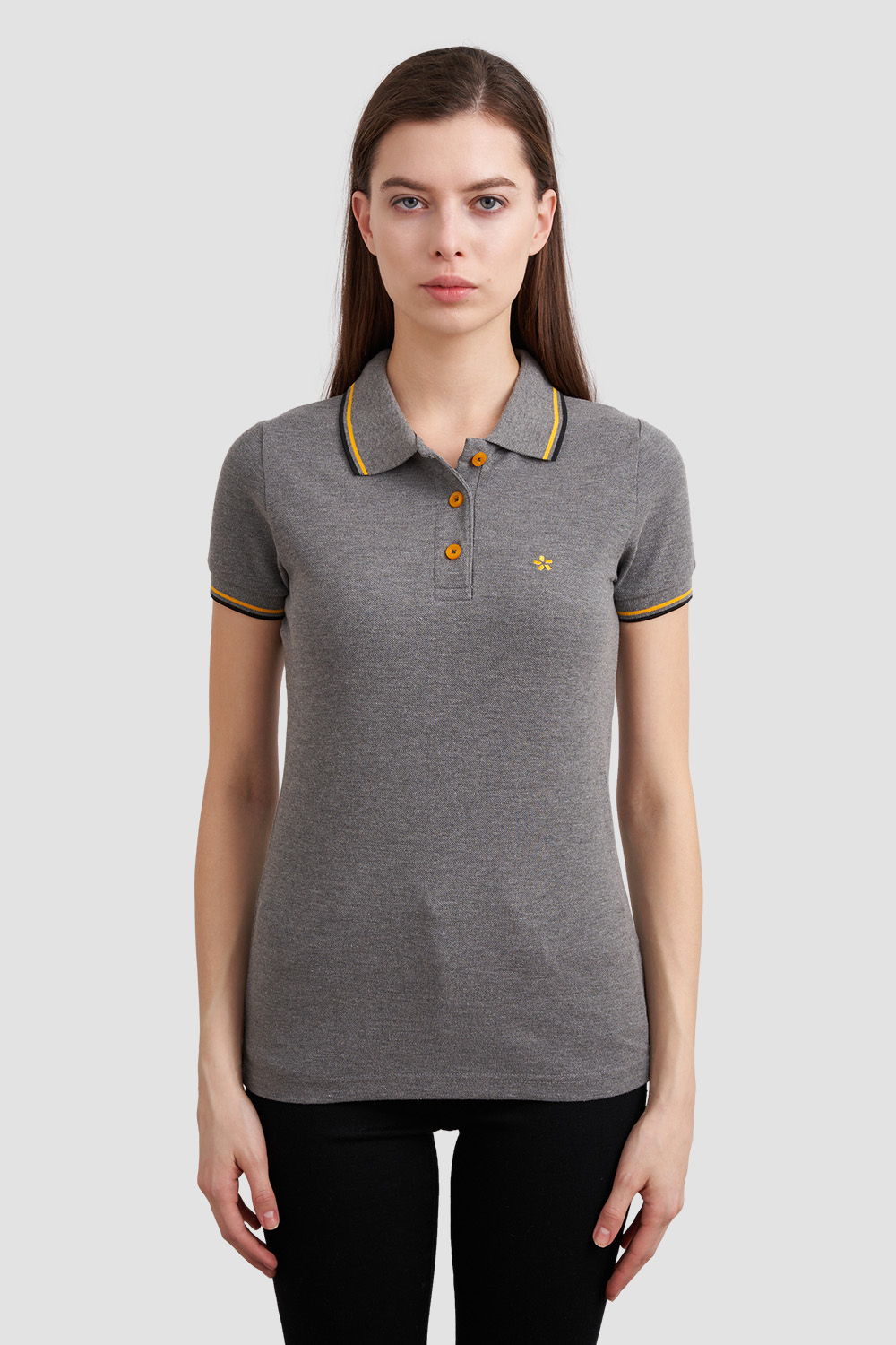 Рубашки поло<br>Полюс тёмно-серые женские
