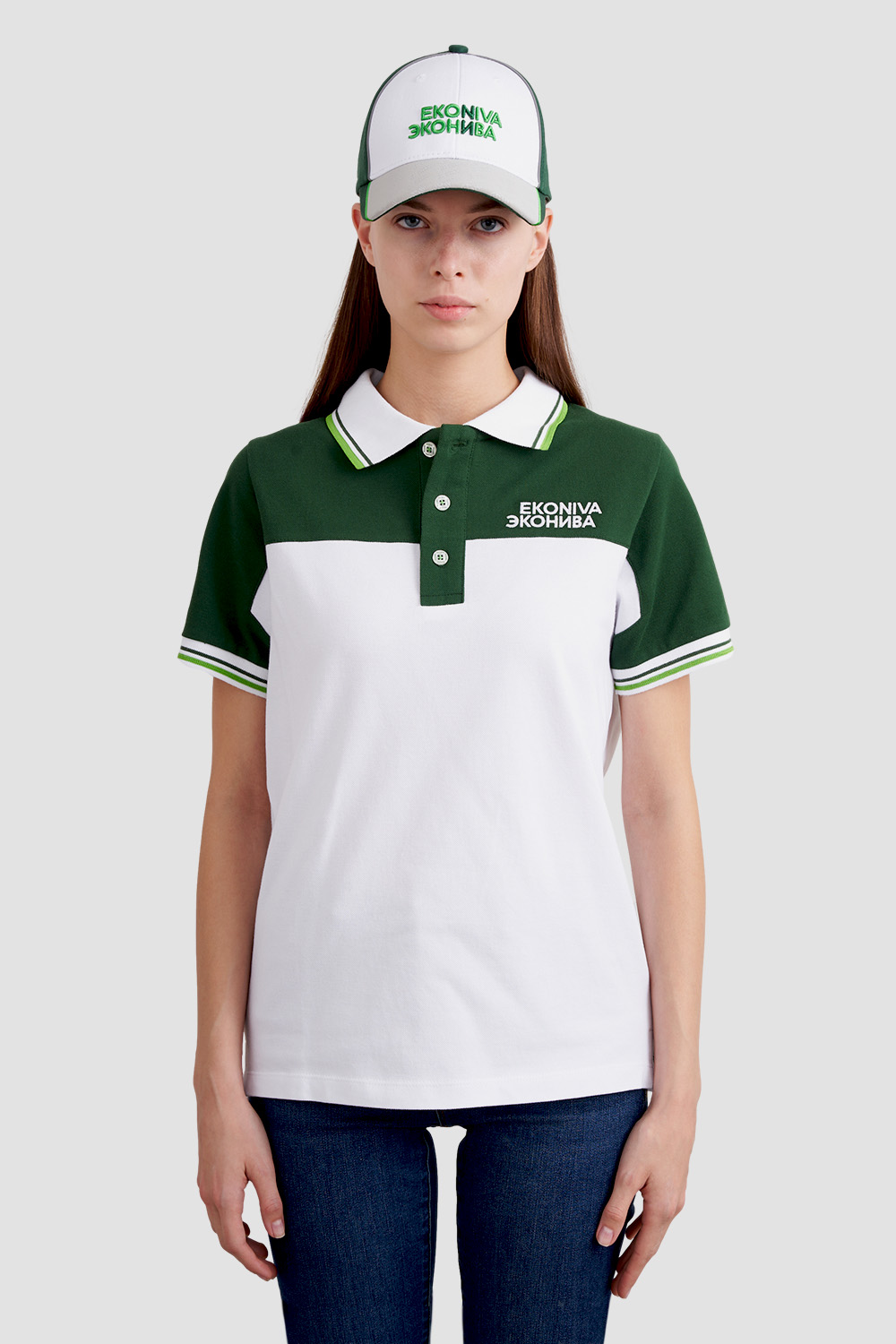 Рубашки поло<br>Эконива зеленые женские